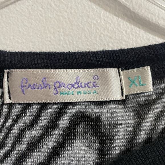 Fresh Produce Velour Crewneck Sweatshirt Sweater Black Womens XL USA Lig… - Picture 4 of 6